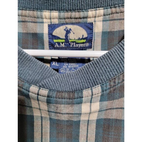 VTG A.M. Player Plaid Winderbreaker Jacket SZ XL #053 - Picture 2 of 3
